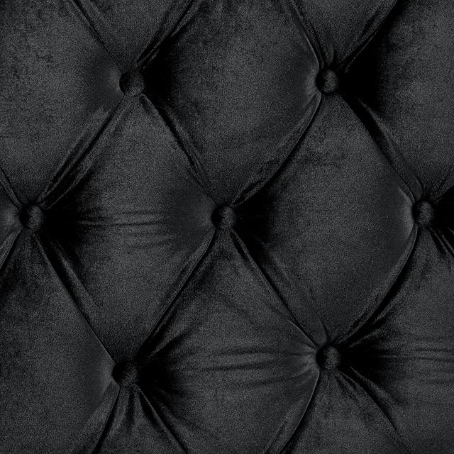 STEFANIA E.King & Queen Bed, Black & Gray - U&U Home Budget Furniture (Carteret, NJ)