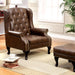 VAUGH Rustic Brown Accent Chair - U&U Home Budget Furniture (Carteret, NJ)