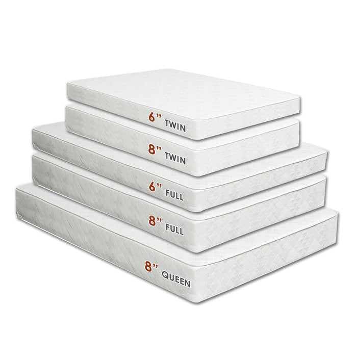 Daisy White 6" Bunkie Board Combo Mattress - Twin XL - U&U Home Budget Furniture (Carteret, NJ)