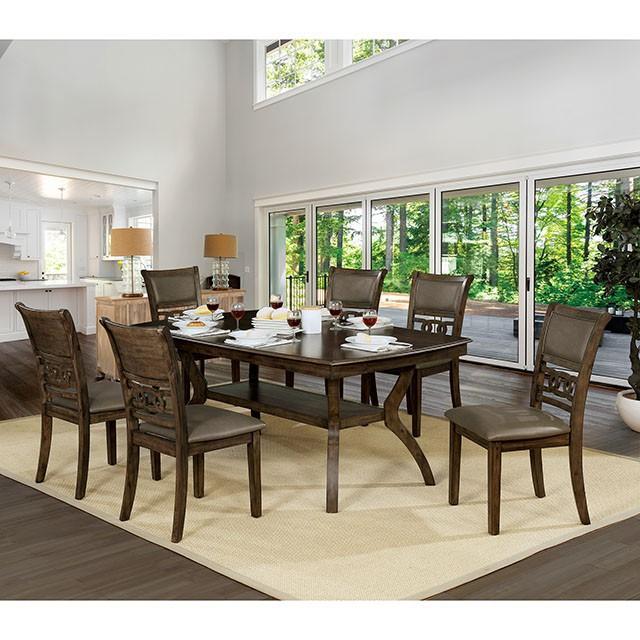 Holly Satin Walnut Dining Table - U&U Home Budget Furniture (Carteret, NJ)