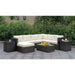 Ilona Brown/Beige Ottoman - U&U Home Budget Furniture (Carteret, NJ)