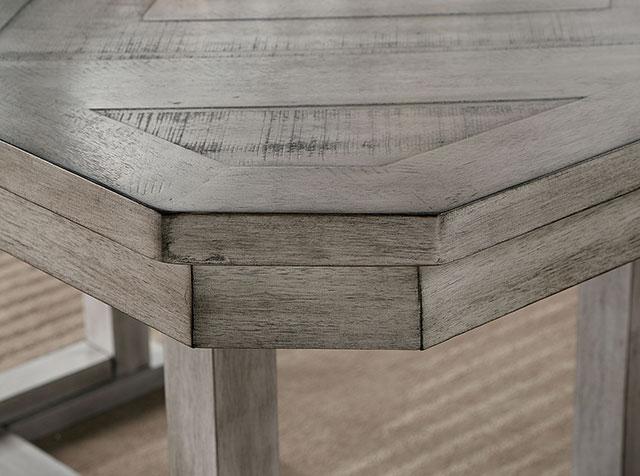 LAQUILA Dining Table, Gray - U&U Home Budget Furniture (Carteret, NJ)