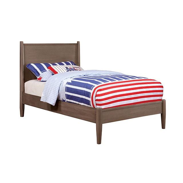 LENNART I Gray & Oak Full Twin Bed - U&U Home Budget Furniture (Carteret, NJ)