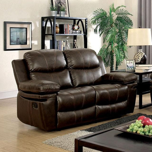 Listowel Brown Love Seat - U&U Home Budget Furniture (Carteret, NJ)