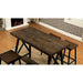 Lainey Weathered Medium Oak/Black Counter Ht. Table - U&U Home Budget Furniture (Carteret, NJ)