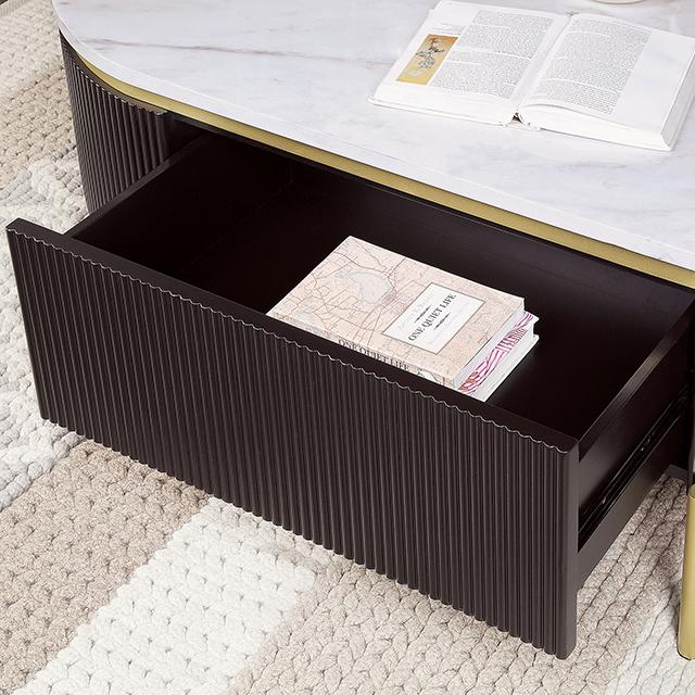 KOBLENZ Coffee Table, Dark Walnut - U&U Home Budget Furniture (Carteret, NJ)