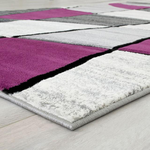 Niksar Gray/Purple 5' X 7' Area Rug - U&U Home Budget Furniture (Carteret, NJ)