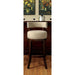 LYNSEY Dark Oak/Beige 24" Bar Stool - U&U Home Budget Furniture (Carteret, NJ)