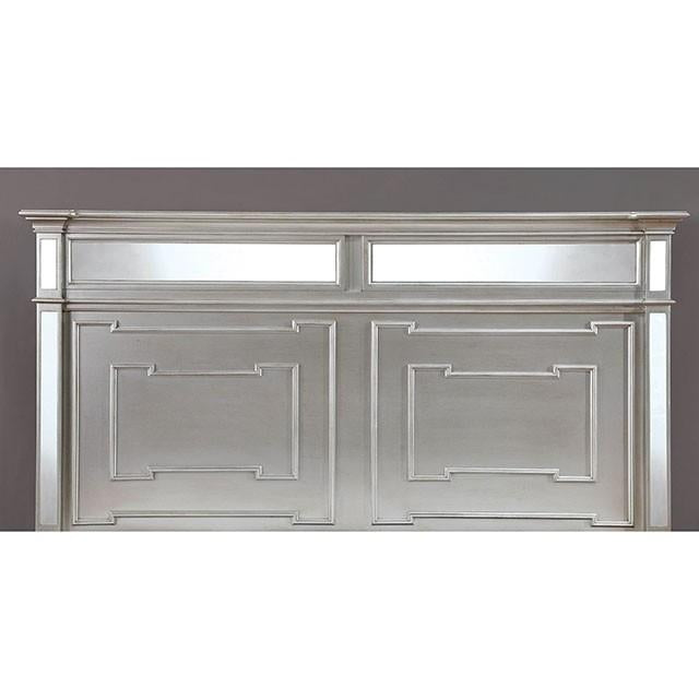 Salamanca Silver Cal.King & Queen Bed - U&U Home Budget Furniture (Carteret, NJ)