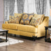 Viscontti Gold/Gray Love Seat, Gold - U&U Home Budget Furniture (Carteret, NJ)