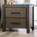 Rexburg Wire-Brushed Rustic Brown Night Stand - U&U Home Budget Furniture (Carteret, NJ)