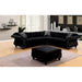 JOLANDA II Black Sectional, Black - U&U Home Budget Furniture (Carteret, NJ)