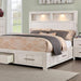 KARLA Cal.King, E.King & Queen Bed, Gray & White - U&U Home Budget Furniture (Carteret, NJ)