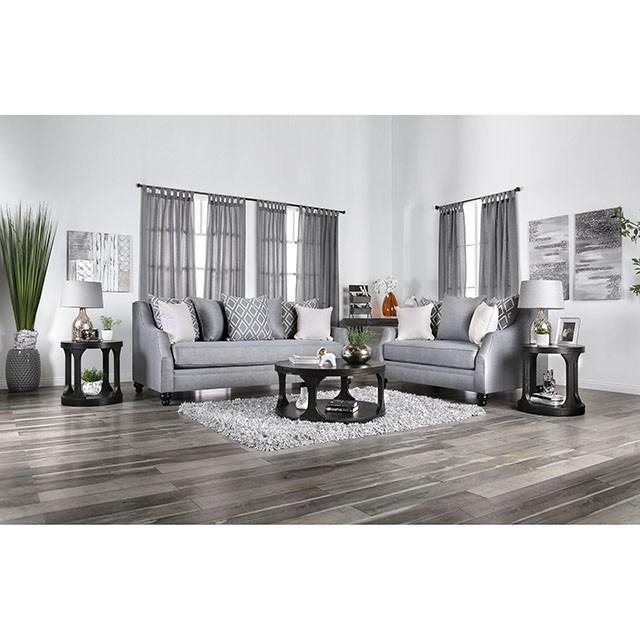 Nefyn Gray Sofa - U&U Home Budget Furniture (Carteret, NJ)