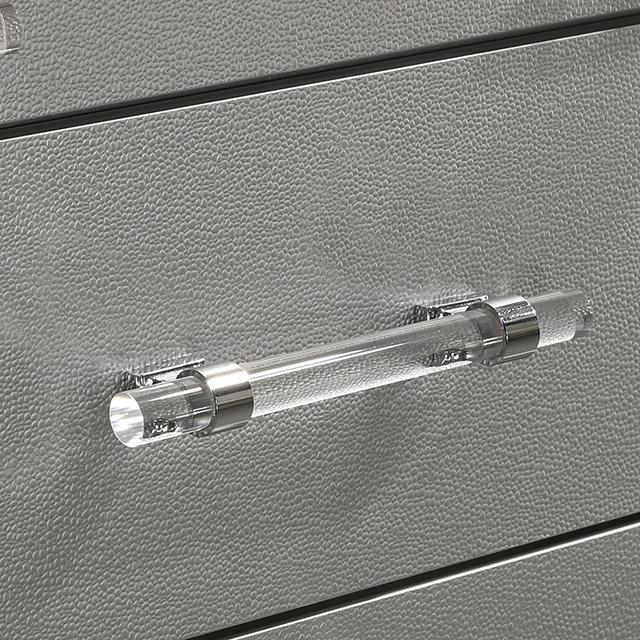 MADDIE Chest, Silver - U&U Home Budget Furniture (Carteret, NJ)