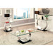 ORLA II Satin Plated/Black Sofa Table - U&U Home Budget Furniture (Carteret, NJ)