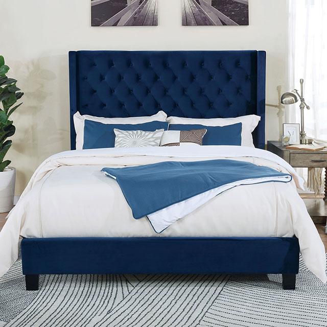 Ryleigh Bed Black, Grey, & Navy - U&U Home Budget Furniture (Carteret, NJ)