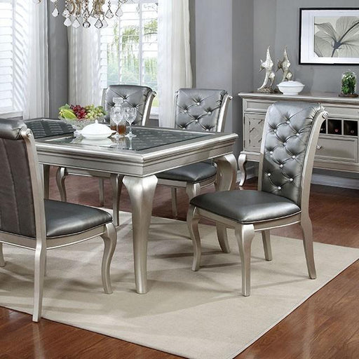 Amina Champagne Dining Table - U&U Home Budget Furniture (Carteret, NJ)