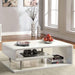 Ninove I White/Chrome Coffee Table - U&U Home Budget Furniture (Carteret, NJ)