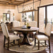 Julia Light Oak Round Dining Table - U&U Home Budget Furniture (Carteret, NJ)