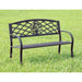 MINOT Black Patio Steel Bench - U&U Home Budget Furniture (Carteret, NJ)