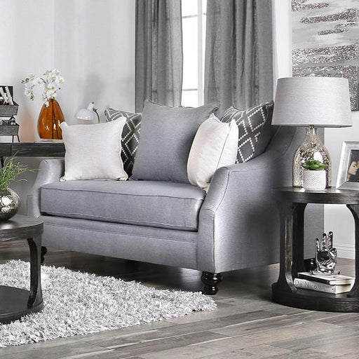 Nefyn Gray Love Seat - U&U Home Budget Furniture (Carteret, NJ)