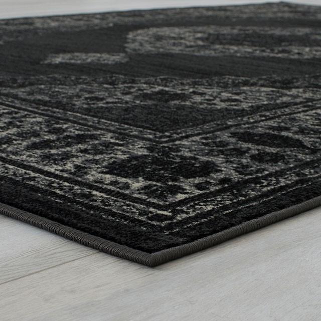 Kozlu Dark Gray 5' X 7' Area Rug - U&U Home Budget Furniture (Carteret, NJ)
