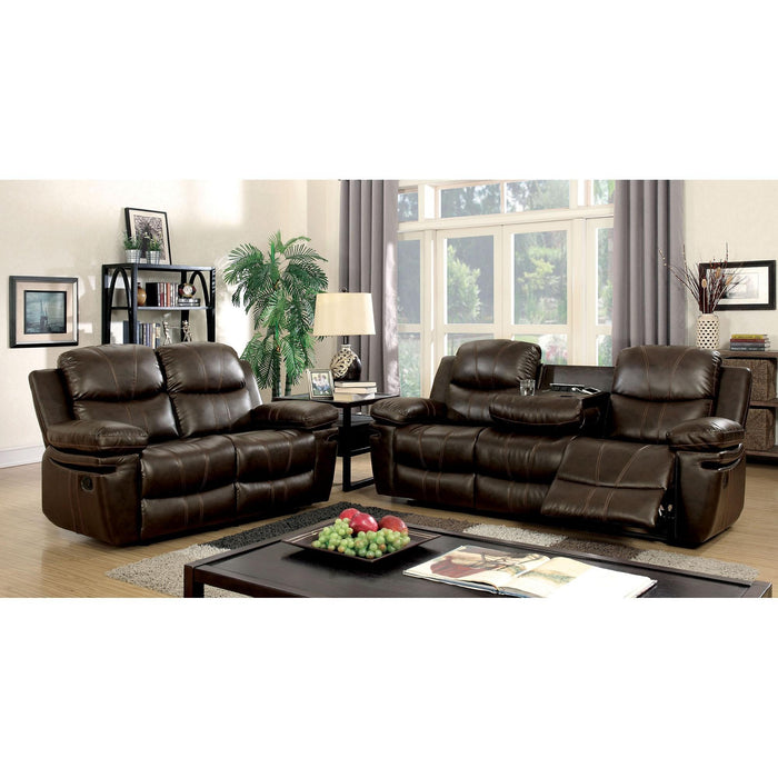 Listowel Brown Love Seat - U&U Home Budget Furniture (Carteret, NJ)