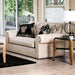 Parshall Beige W/ Gold Highlights Love Seat - U&U Home Budget Furniture (Carteret, NJ)