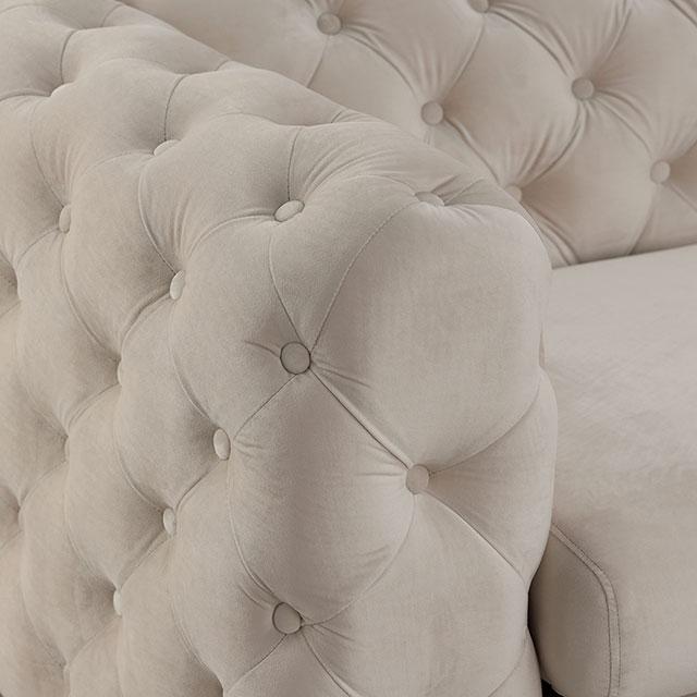 SAPPHIRA Chair, Beige - U&U Home Budget Furniture (Carteret, NJ)