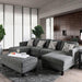 Lowry Gray Sectional w/ Ottoman - U&U Home Budget Furniture (Carteret, NJ)