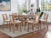 UPMINSTER Counter Ht. Table, Natural Tone - U&U Home Budget Furniture (Carteret, NJ)