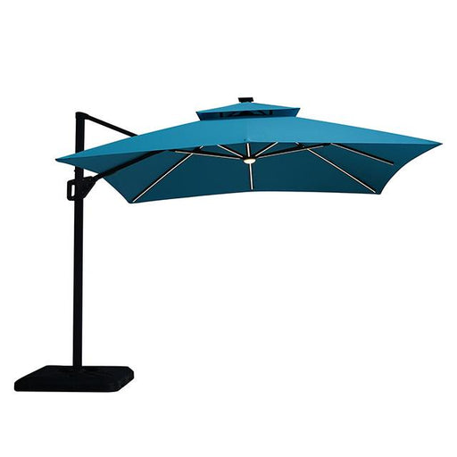 Sano 10 Ft Square Umbrella w/ Double Top w/ LED + 37" Large Base - U&U Home Budget Furniture (Carteret, NJ)
