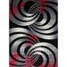 Serang Gray/Red 5' X 7' Area Rug - U&U Home Budget Furniture (Carteret, NJ)
