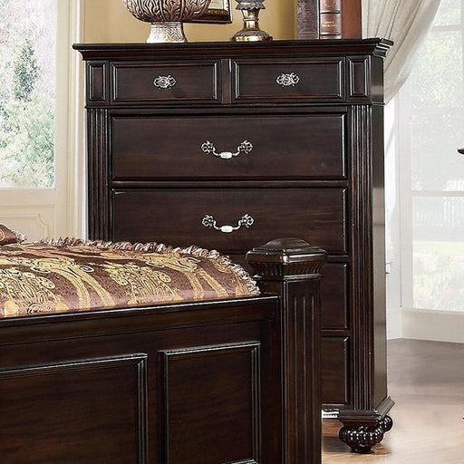 Syracuse Dark Walnut Chest - U&U Home Budget Furniture (Carteret, NJ)