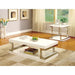 MEDA White/Chrome End Table, White - U&U Home Budget Furniture (Carteret, NJ)