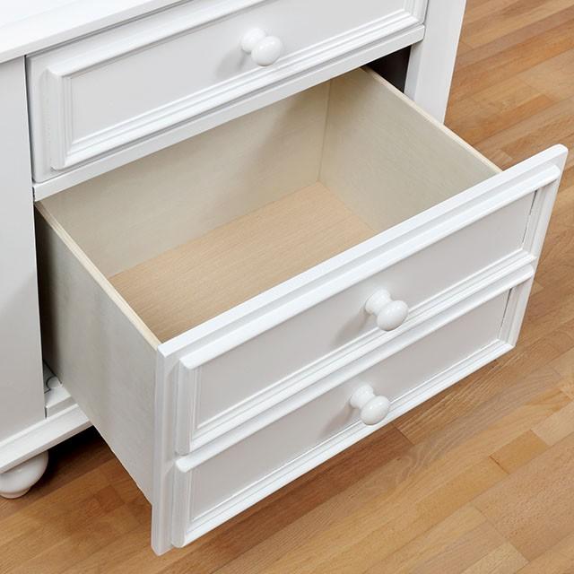 OLIVIA White Night Stand - U&U Home Budget Furniture (Carteret, NJ)