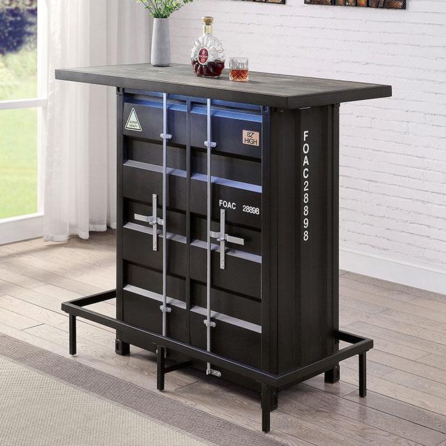 ESDARGO Bar Ht. Table w/ LED Light - U&U Home Budget Furniture (Carteret, NJ)