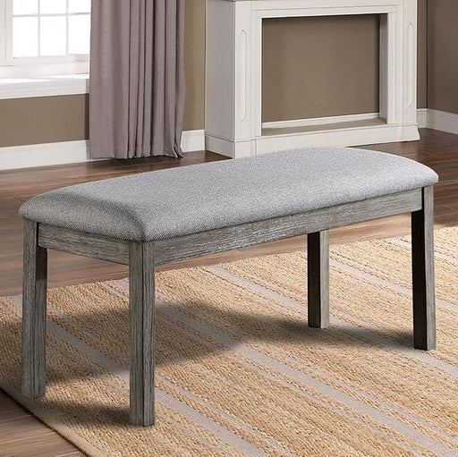 LAQUILA Bench, Gray - U&U Home Budget Furniture (Carteret, NJ)