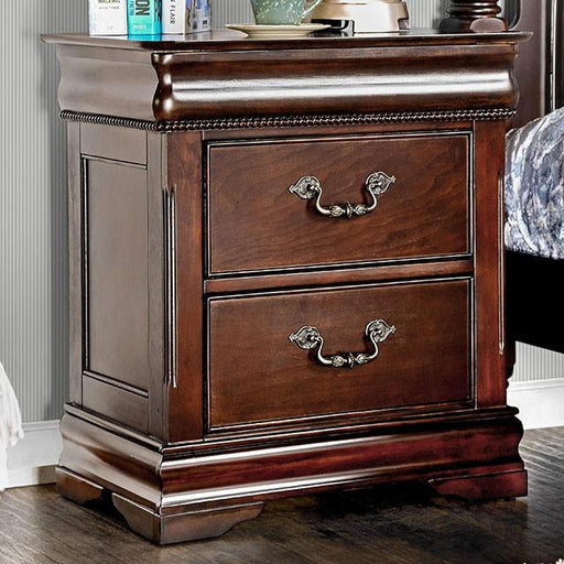 Mandura Cherry Night Stand - U&U Home Budget Furniture (Carteret, NJ)