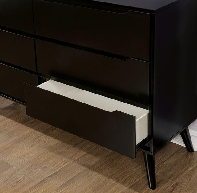 LENNART II Black Dresser - U&U Home Budget Furniture (Carteret, NJ)