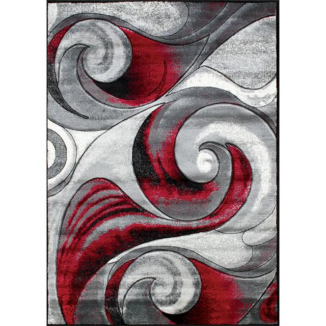 Niksar Red 5' X 7' Area Rug - U&U Home Budget Furniture (Carteret, NJ)