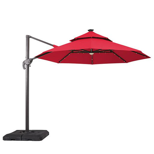 Nuti 10 Ft Round Umbrella w/ LED Light + 37" Large Base - U&U Home Budget Furniture (Carteret, NJ)