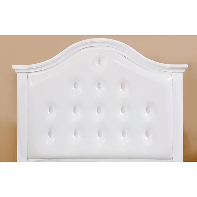 OLIVIA White Full & Twin Bed - U&U Home Budget Furniture (Carteret, NJ)