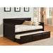 SAHARA Espresso Daybed w/ Twin Trundle, Espresso - U&U Home Budget Furniture (Carteret, NJ)