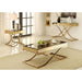 SUNDANCE Brass Sofa Table, Brass - U&U Home Budget Furniture (Carteret, NJ)