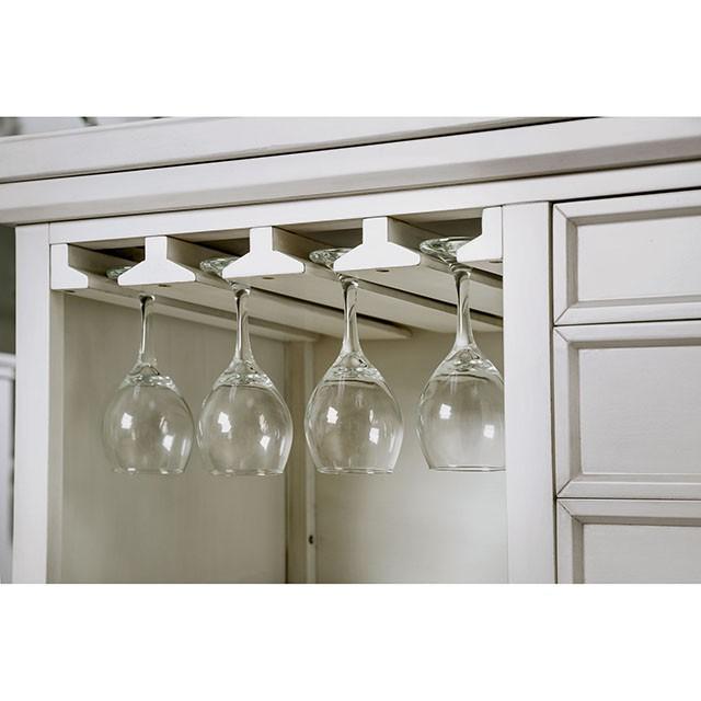 Sutton Antique White Counter Ht. Table - U&U Home Budget Furniture (Carteret, NJ)