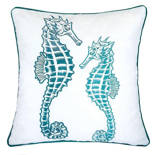 Terrie Teal 20" X 20" Pillow, Teal - U&U Home Budget Furniture (Carteret, NJ)