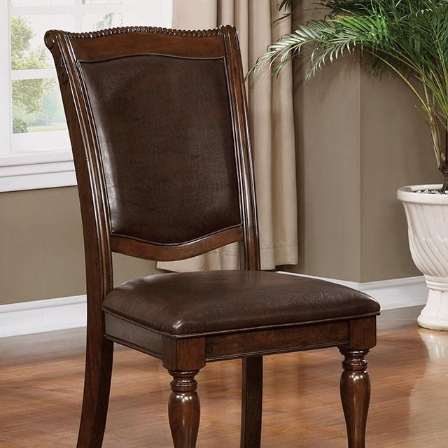 Alpena Brown Cherry/Espresso Arm Chair & Side Chair (2/CTN) - U&U Home Budget Furniture (Carteret, NJ)