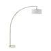 Jess Brushed Steel Arch Lamp - U&U Home Budget Furniture (Carteret, NJ)